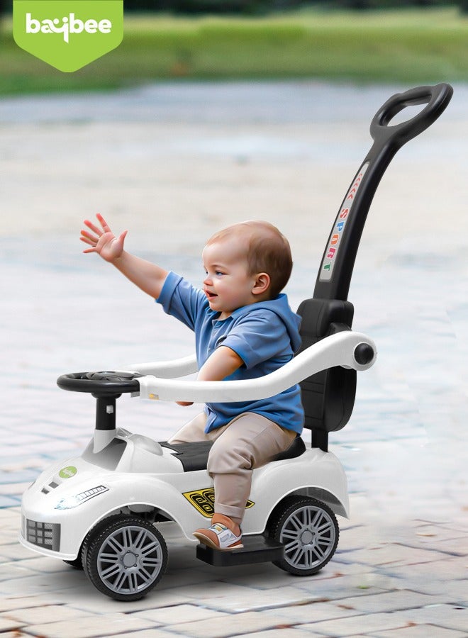 Baybee Zeus Ride on Car for Kids, Push Car for Baby with Music, Light, Safety Bar & Push Handle Kids Car Push Ride On Car Toy for Kids Baby Car for Kids to Drive 1 to 3 Years Boy Girl White