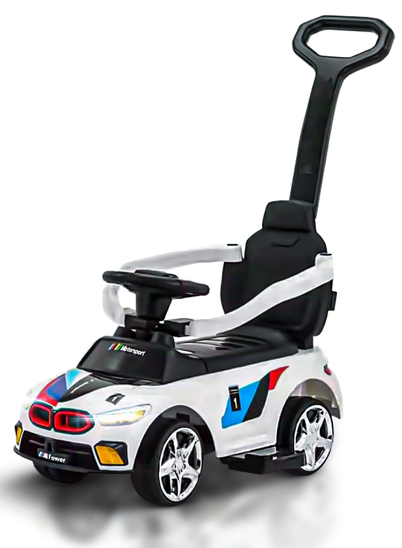 Baybee Drift Pro Ride on Car for Kids, Push Car for Baby with Music, Light, Safety Bar & Push Handle Kids Car Push Ride On Car Toy for Kids Baby Car for Kids to Drive 1 to 3 Years Boy Girl White