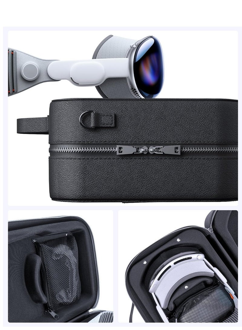 Portable Travel Case for Vision Pro Meta Oculus Quest 2 Quest 3 Dual Use Portable Zipper Hard Carrying Case 10X Military Protection Storage Home case with power supply Suitable for Travel Storage