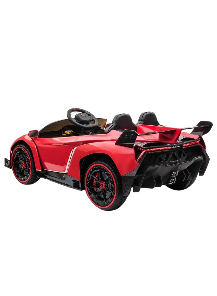 Lamborghini Veneno Kids Electric Car - Red 12V