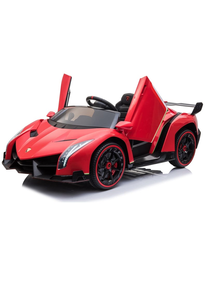 Lamborghini Veneno Kids Electric Car - Red 12V