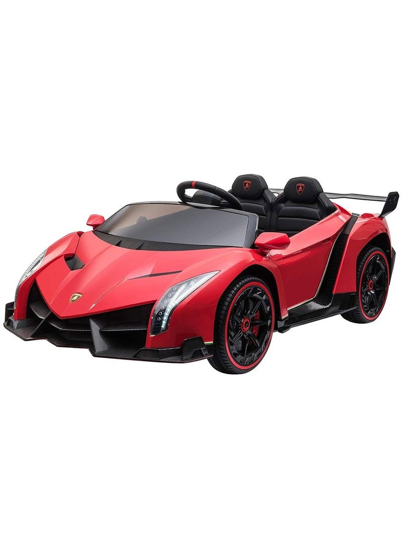 Lamborghini Veneno Kids Electric Car - Red 12V