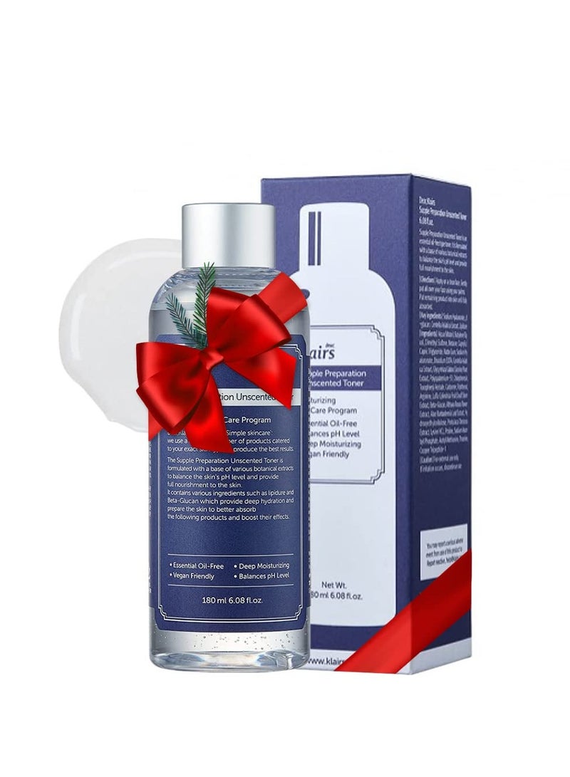 [KLAIRS] Supple Preparation Unscented Toner 6.08 fl oz, Lightweight, Essential Oil-Free, Alcohol Free, Packaging Changed
