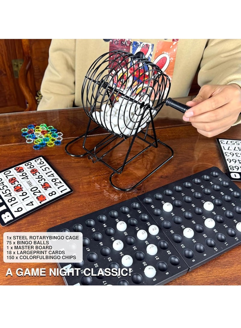 Metal Bingo Machine Game | Family Bingo Game with Bingo Cards | Children Bingo Game | Since 1795