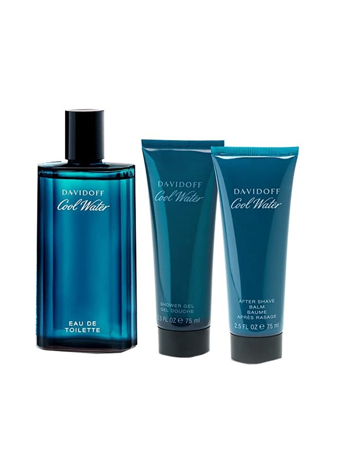 Cool Water Gift Set EDT (125), Shower Gel (75), After Shave Balm (75)ml