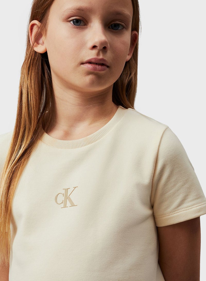 Kids Logo Terry Fit Midi Dress