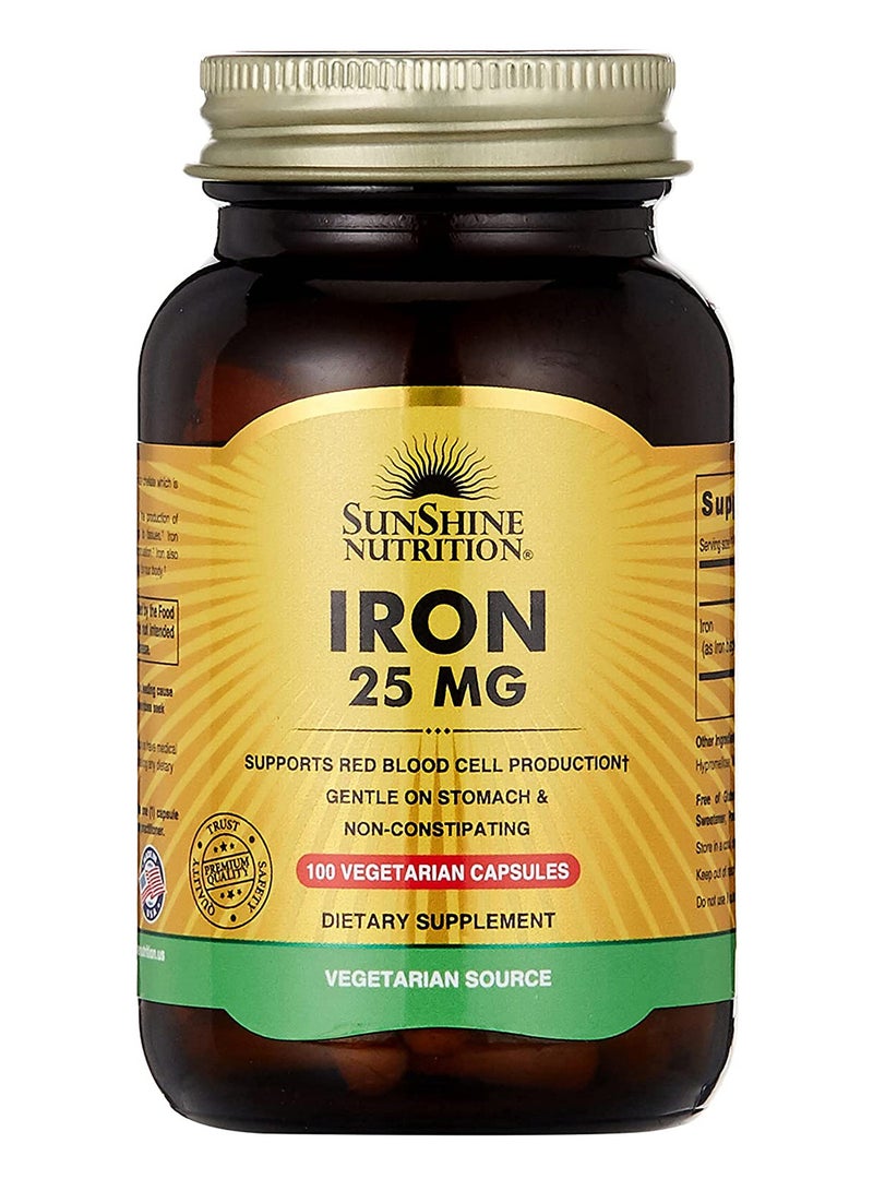 Nutrition Iron 25 Mg Capsules 100's