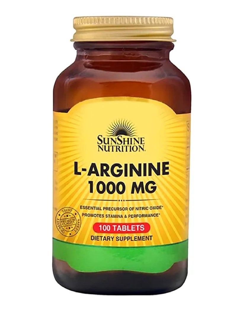 Nutrition L-Arginine 1000Mg Tabs 100's