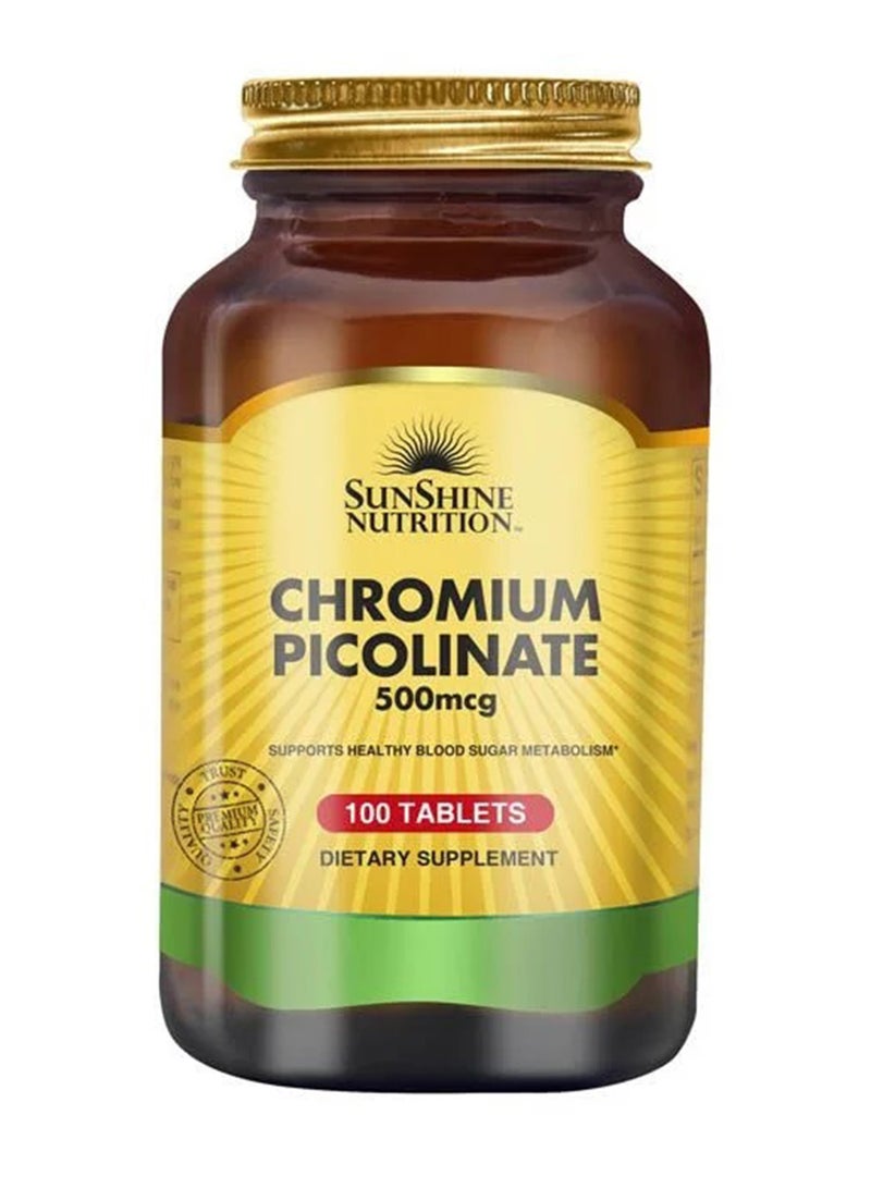 Chromium Picolinate 500Mcg Tabs 100- 08339