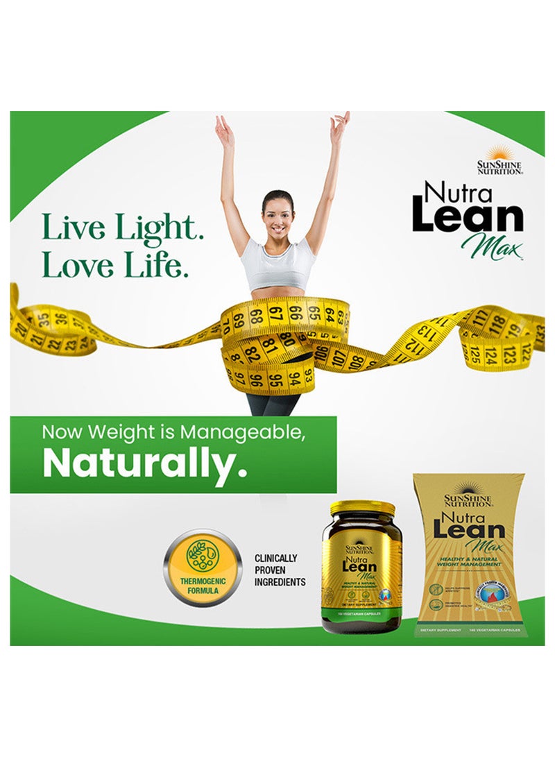 Nutra Lean Max Promote Healthy Digestion- 180 Capsules