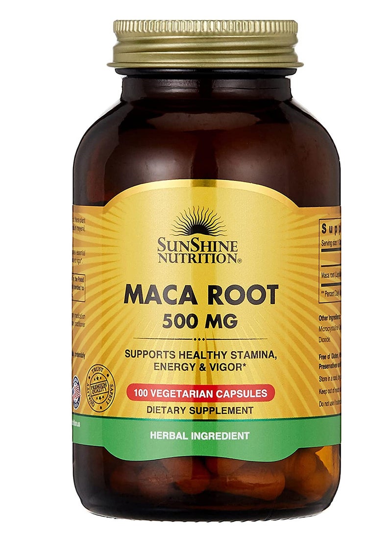 Nutrition Maca Root, 500 Mg 100 Capsules