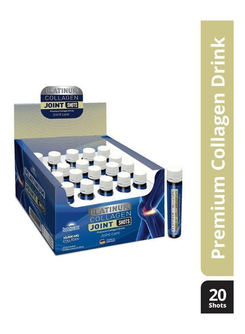 Platinum Collagen Joint Shots Cherry Flavor Joint Care 10000 Mg Collagen 20 Shots 500Ml
