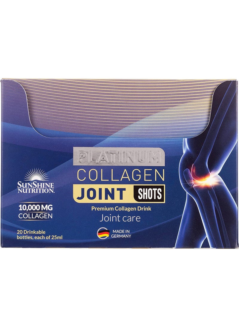 Platinum Collagen Joint Shots Cherry Flavor Joint Care 10000 Mg Collagen 20 Shots 500Ml