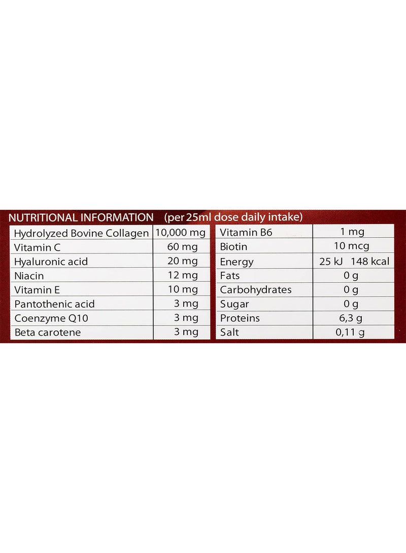 Platinum Collagen Derma Shots Strawberry Flavor Skin Care 10000 Mg Collagen Sugar Free 20 Shots 500Ml