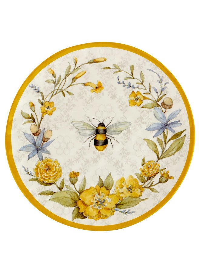 Bee Sweet 11 Melamine Dinner Plate Set Of 6 Multicolor Large