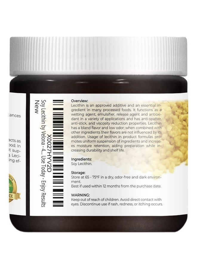Pure Liquid Soy Lecithin 4 Oz Food Grade Unbleached Emulsifier Stabilizer Softener Smoother Wetting Agent Use Today Enjoy Results