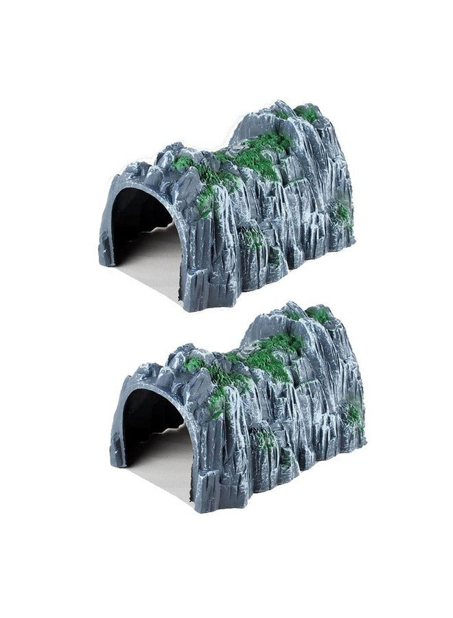 Model Scenery 1:160 Scale N Gauge Plastic Rockery Tunnel Track Train Accessories Toy (2Pcs)