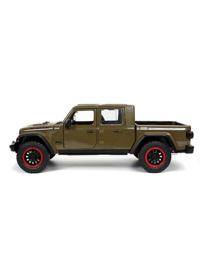 Just Trucks 1:24 2020 Jeep Gladiator Diecast Car Brown With Tire Rack Toys For Kids And Adults