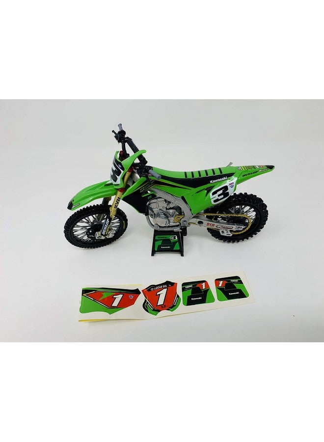 Kawasaki Kx 450 3 Eli Tomac Factory Racing 1/12 Scale Diecast Motorcycle Model By Newray