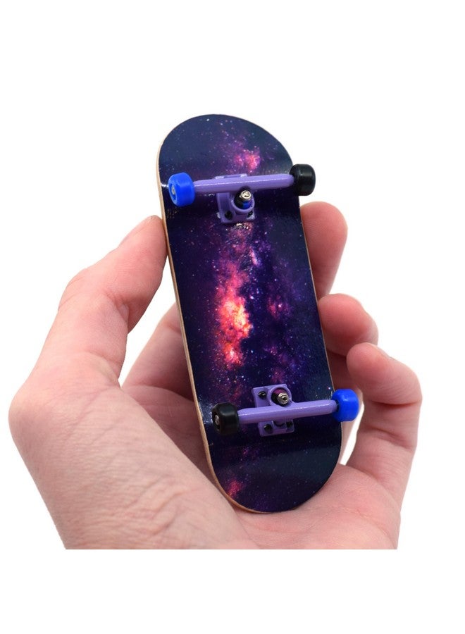 Gen2 Complete Fingerboard 'Galaxy' Real Heat Transfer Graphic Pro Shape & Size Bearing Wheels Gen2 Pro Trucks 61A Pro Duro Bushings 34Mm X 97Mm Deck