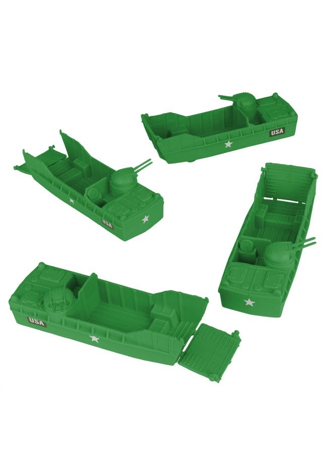Bmc Classic Marx Landing Craft 4Pc Green Plastic Army Men Boat Vehicles