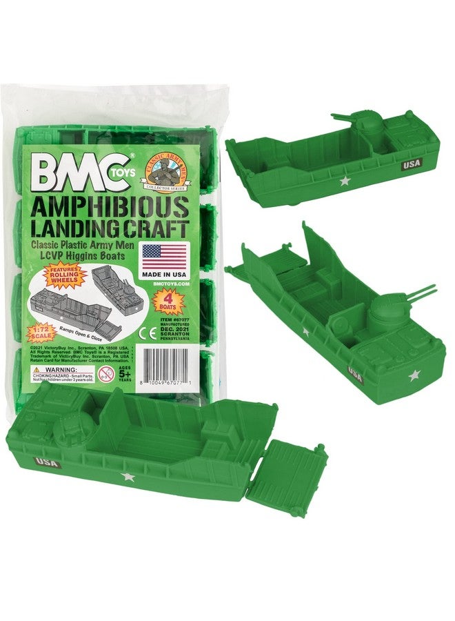 Bmc Classic Marx Landing Craft 4Pc Green Plastic Army Men Boat Vehicles