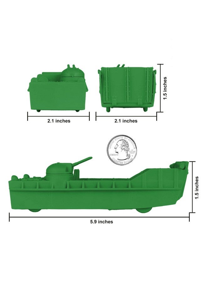 Bmc Classic Marx Landing Craft 4Pc Green Plastic Army Men Boat Vehicles
