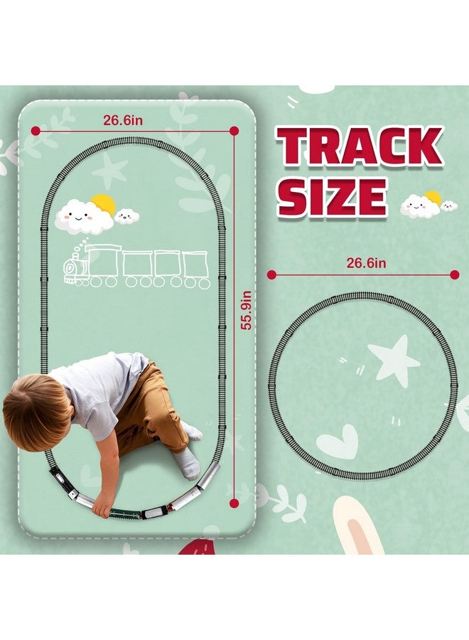 Train Set With Light For Kids Cargo Cars And Long Track For Boys & Girls Aged 312 Train Toys Railway Kits With Signposts & Trees Electric Train Race Track Playsetgreat Birthday & Xmas Gifts