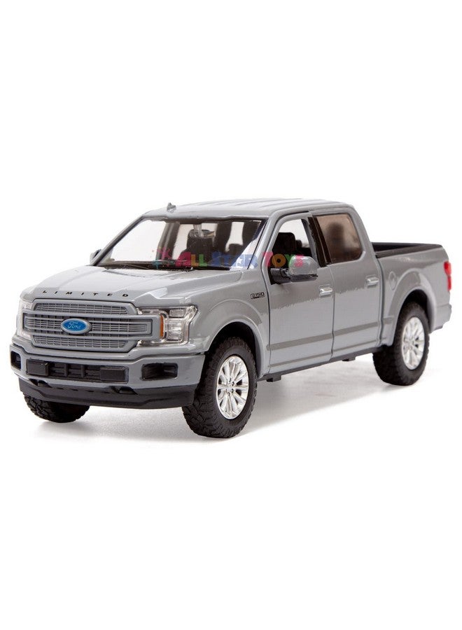 All Star Toys Exclusive 2019 Ford F150 Limited Crew Cab Pickup Truck Abyss Gray 1/24 Diecast Model Car 79364 Grey