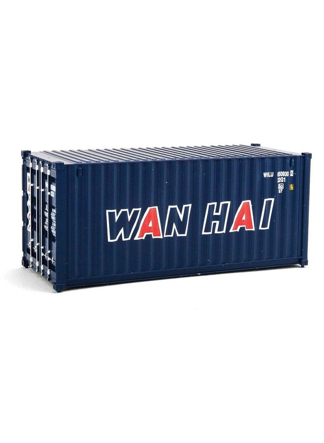 Ho Scale Model Of Wan Hai (Blue White Red A Lettering) 20' Corrugated Container9498066