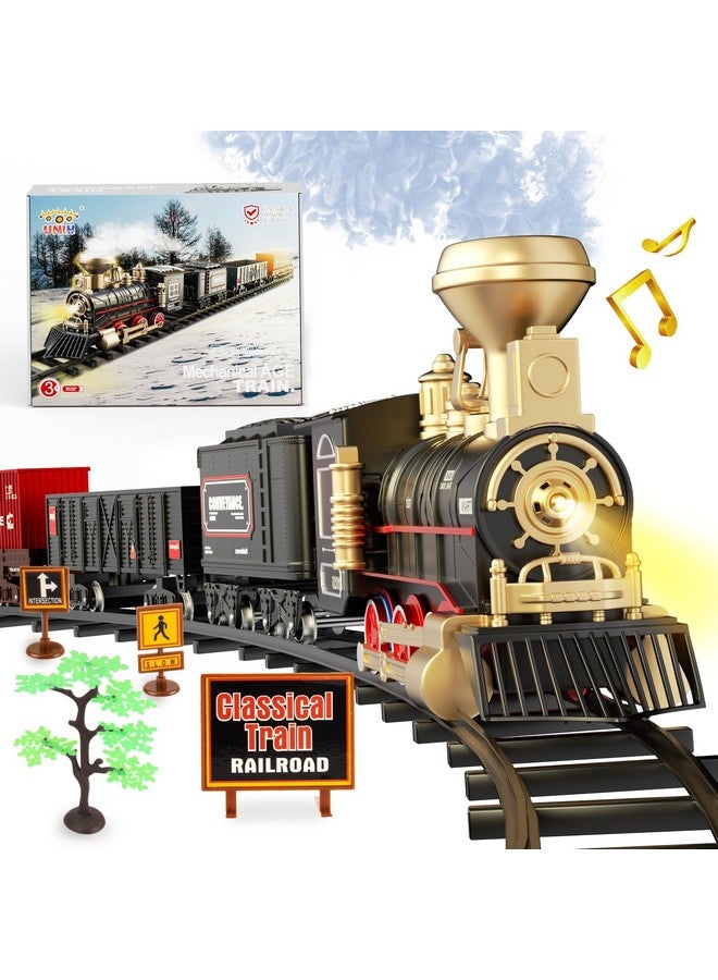 Train Setelectric Train Toys With Steam Locomotive Enginecargo Car And Long Track Model Train Set With Smokeslights & Sound Toy Train Gifts For 3 4 5 6 7 8+ Year Old Kids Boys Girls