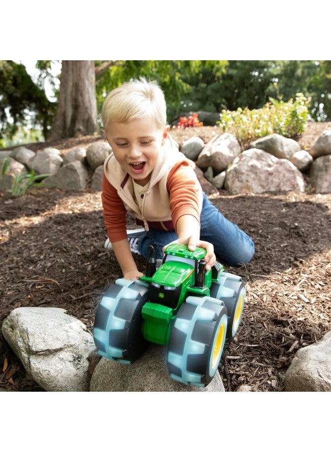 Monster Treads Lightning Wheels Light Up Tractor Deluxe John Deere Tractor Toys Light Up Monster Truck Tractor With Rainbow Lights And Sounds Medium
