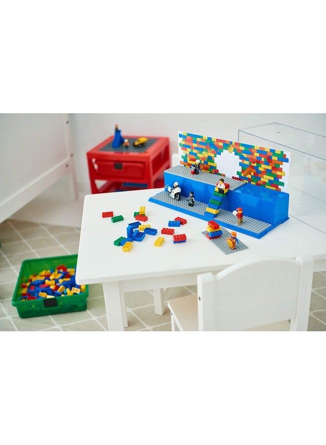 Lego Play And Display Case 2Tier Toy Storage Container Lego Iconic Blue