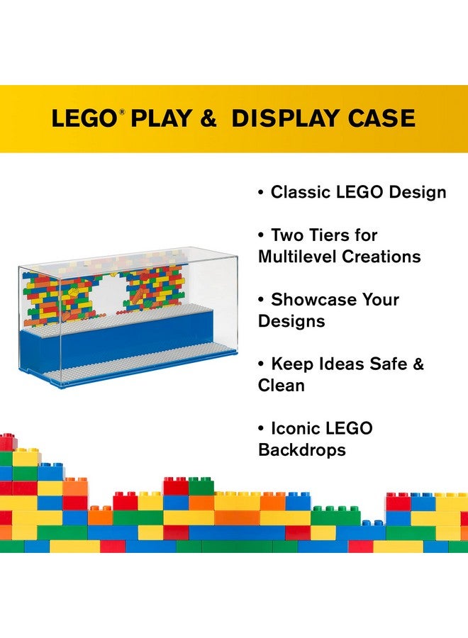 Lego Play And Display Case 2Tier Toy Storage Container Lego Iconic Blue