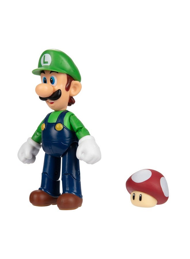 4Inch Acation Figures Luigi With Red Mushroom