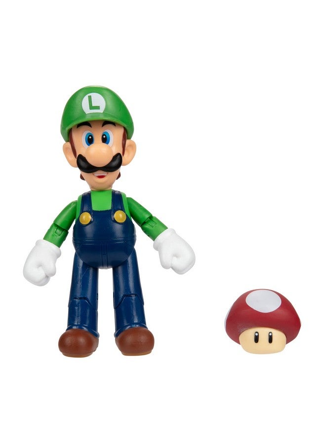 4Inch Acation Figures Luigi With Red Mushroom