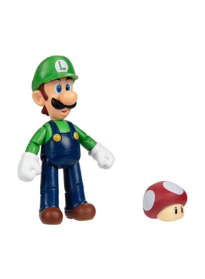 4Inch Acation Figures Luigi With Red Mushroom