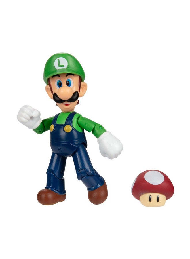 4Inch Acation Figures Luigi With Red Mushroom