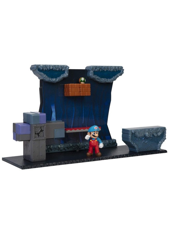 Underground Playset With Ice Mario Action Figure Includes 5 Interactive Environment Pieces