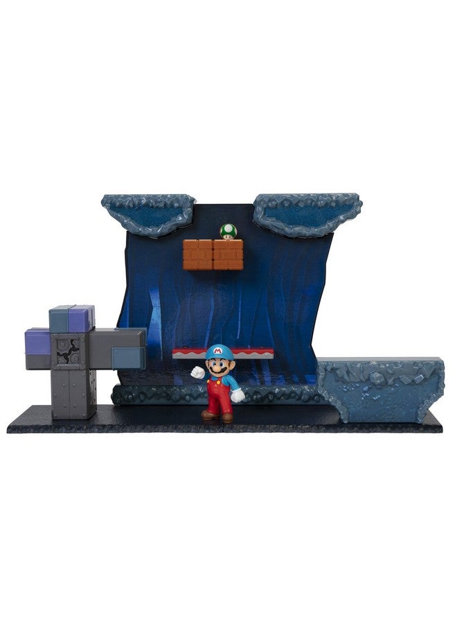 Underground Playset With Ice Mario Action Figure Includes 5 Interactive Environment Pieces