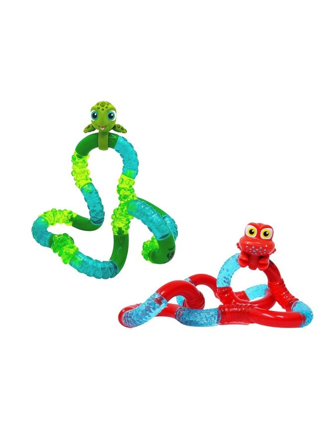 Tangle Aquatic Pets 2Pack Turtle And Crab Cute Fidgets For Boys And Girls Aquatic Fidget Toys Sea Creature Fidget Toys Tangle Fidgets