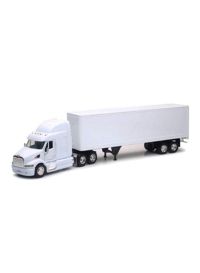 New Ray Toys New 1:32 Newray Truck & Trailer Collection Peterbilt 387 Trailer Semi Plain White Diecast Model