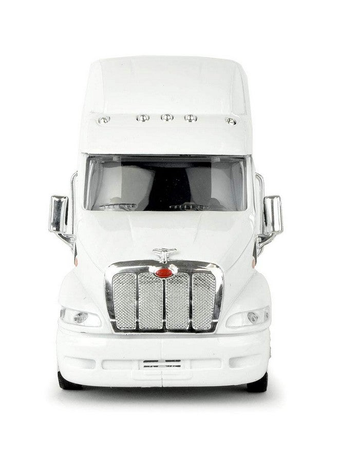 New Ray Toys New 1:32 Newray Truck & Trailer Collection Peterbilt 387 Trailer Semi Plain White Diecast Model