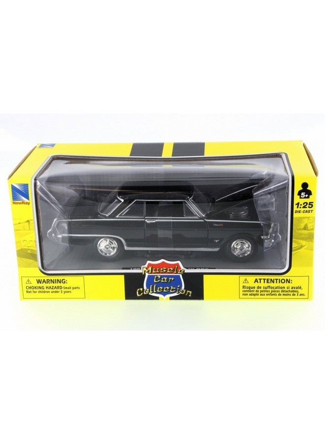 New Ray 1964 Chevy Nova Ss Black 71823B 1/24 Scale Diecast Model Toy Car