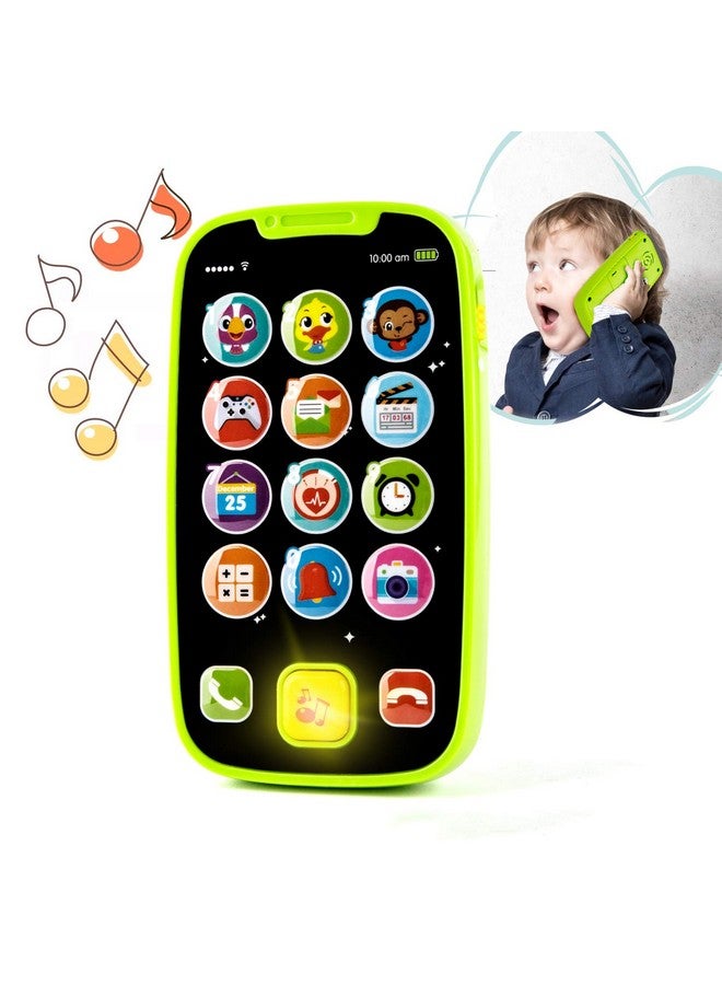 Baby Toy Phone For 1 2 Year Old With Light Music My First Smartphone Toy For Baby 8M 12M 16M 24M+ Toddler Cell Phone Educational Call & Chat Learning Play Phone Toy For Roleplay Fun