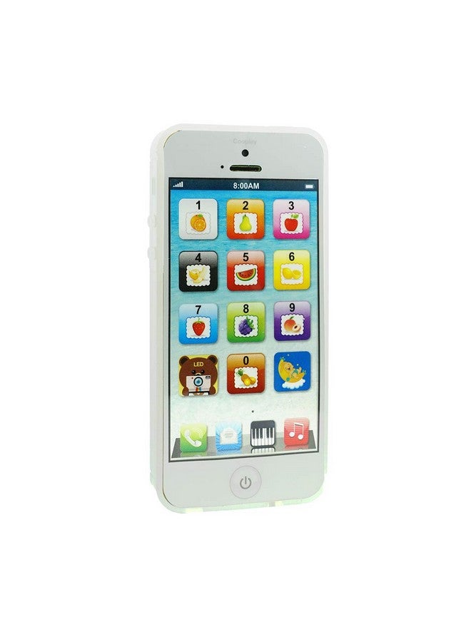 White Smart Phone Toy Music Lullaby Yphone Song Touch Screen Usb Recharable Cell Phone Learning English Mobile For Toddler Child