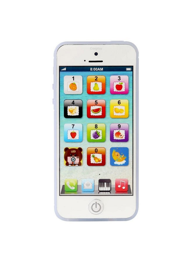 White 1:1 Music Phone Toy Yphone Yphone Animal Play Cell Phone Learning English Educational Mobile Study Prize For Baby Kids Children