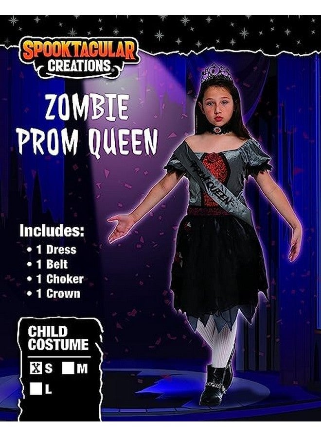 Halloween Child Girl Zombie Princess Costume Zombie Prom Queen Costume For Roleplaying Partym(810Yr)