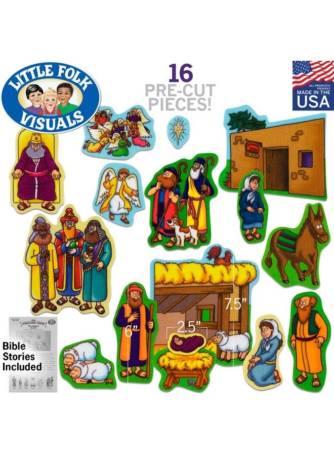 Beginners Bible: Baby Jesus Precut Flannel/Felt Board Figures 16 Pieces Set