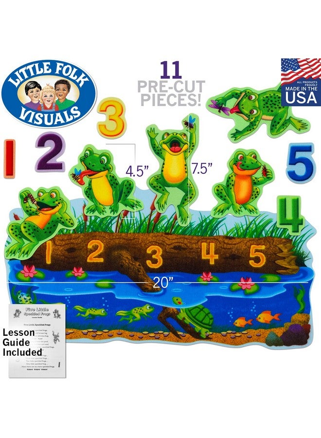 Five Speckled Frogs Precut Flannel/Felt Board Figures 11 Pieces Set